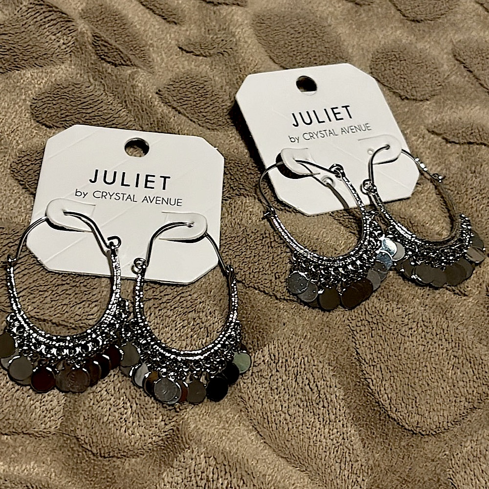Juliet - Vintage- Style Silver Dangle Earring Duo (2)